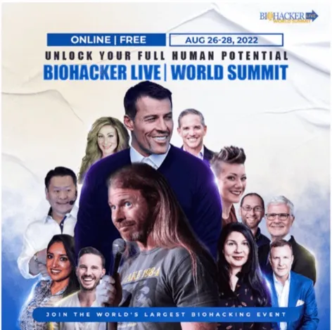 Biohacker Live World Summit campaign creative